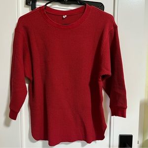 Uniqlo waffle knit top